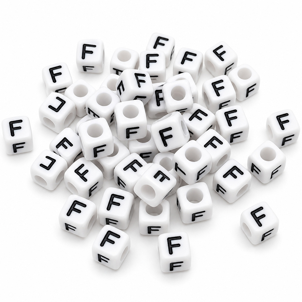 Letter F · White bag photo