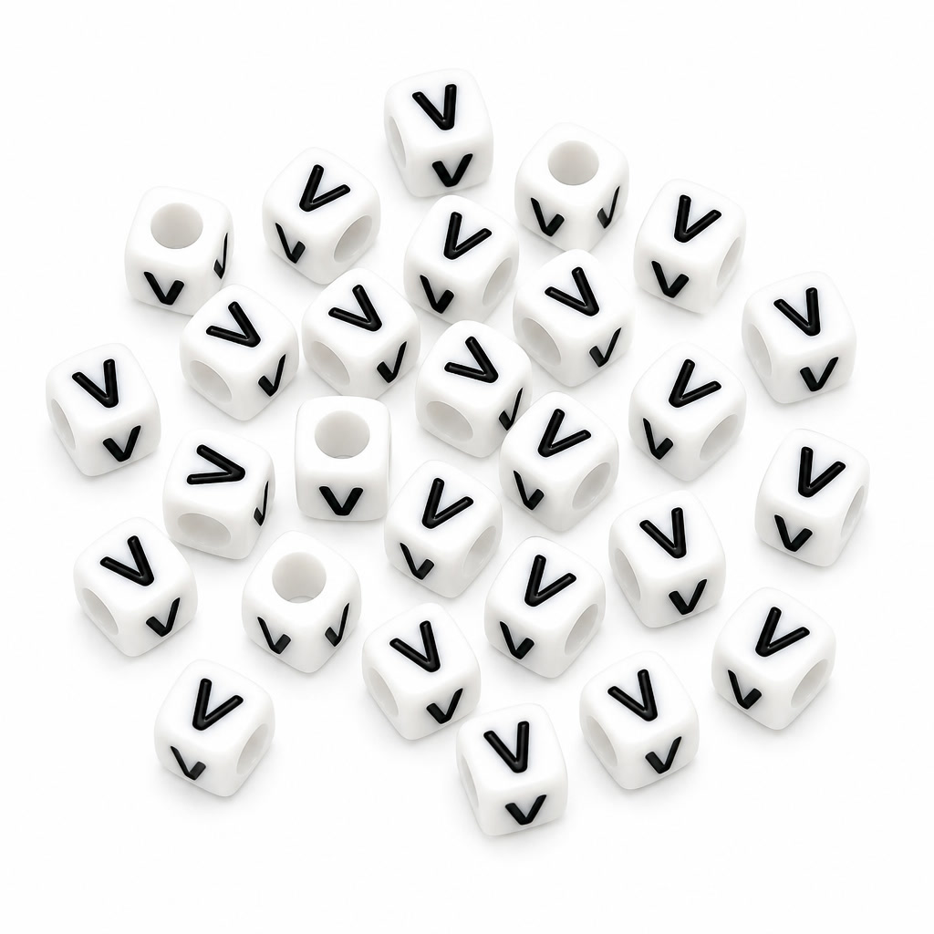 Letter V · White bag photo